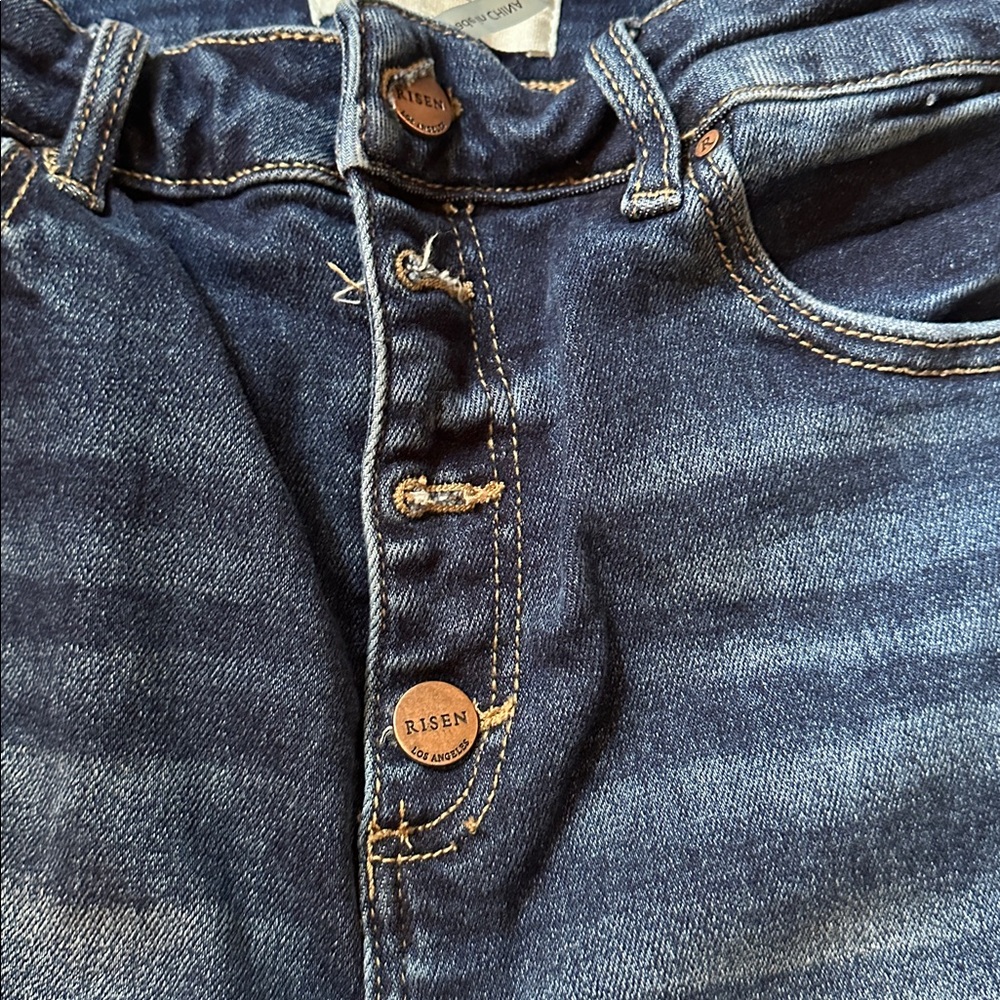 Risen Distressed Blue Jeans, Size 29 - Picture 2 of 7